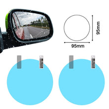 Load image into Gallery viewer, 2pcs set car rearview mirror waterproof sticker window transparent film Anti fog anti-glare window foil auto protective stickers