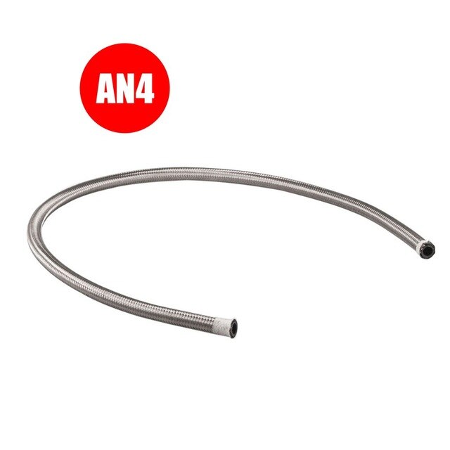 Luzkey Braided Fuel Line Hose ,an4,,an8, Type,automotive Replacement Fuel Hoses Stainless Steel _an4 Other