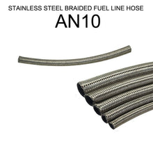 Load image into Gallery viewer, AN4 AN6 AN8 AN10 AN12 Braided Stainless Steel Fuel Hose Oil Gasoline Brake Line Hose For Racing Motorcycle Teflon Hose 0.3 Meter