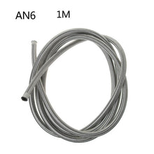Load image into Gallery viewer, Car-Styling Stainless Steel 1M Braided Brake Gas Oil Fuel Line Hose AN4 AN6 AN8 AN10 Automobiles Cooling System