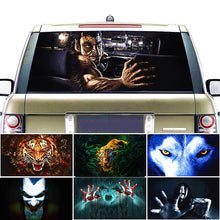 Load image into Gallery viewer, Surprising 3D Car Rear Windshield Poster - 130*70cm Waterproof One Way Vision Unique Scary Window Stickers OEM Decal
