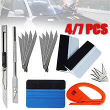 Load image into Gallery viewer, 1/4/7 Pcs Car Vinyl Tint Film Wrapping Felt Squeegee Cutter Installing Tool Kit Kit Auto Sticker Felt Squeegee Scraper Snitty