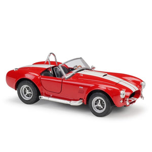 WELLY Diecast 1:24 Scale Classic Simulator Model Car Shelby Cobra 427 S-C Alloy Retro Car Metal Toy Car For Kids Gift Collection