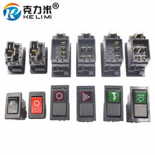 Load image into Gallery viewer, KELIMI Car-styling Modified Rocker Switch Button Universal engine stop+larme/fan/power/wiper/fog lamp switch with cable
