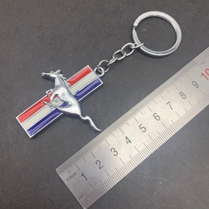 3D metal car key ring Gold and silver keychain for frod focus 2 3 Mustang Auto Shelby cobra accessories