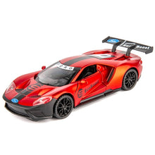 Load image into Gallery viewer, 1:32 small Scale road signature ford GT vintage 1965 Shelby Cobra Daytona Coupe No.9  die cast metal model racing Car toys
